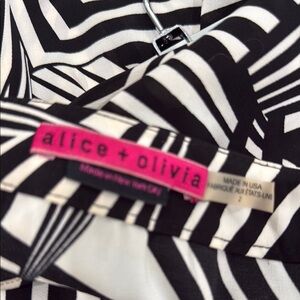 Alice + Olivia Black and White Dress